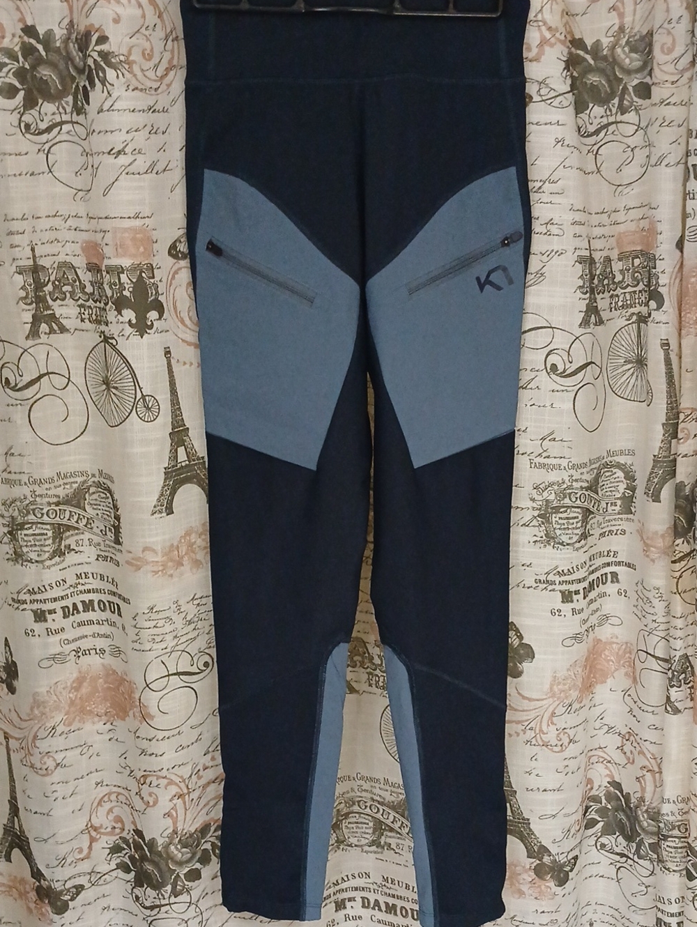 Kari Traa Navy and Slate Blue  Leggings